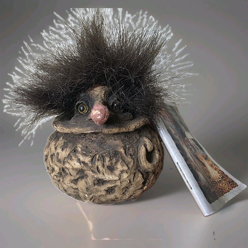 Original Ny Form Troll Handmade From Norway Vintage Troll In Cauldron W Booklet